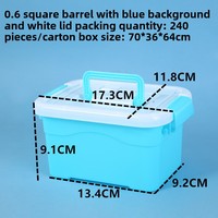 Boîtes en plastique pour 100 pièces dosettes à linge perles Portable ménage pratique Portable seaux et tambours en plastique