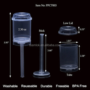 Contenitore Push Pop in plastica per uso alimentare Design facile da riporre per servire il gelato cocktail torte-utensili per torte - Product Image 5