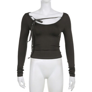 Donne Crop Manica Lunga Delle Parti Superiori Delle Signore <span class=keywords><strong>di</strong></span> Lavoro A Maglia Delle Donne <span class=keywords><strong>Femminili</strong></span> Della Camicia Sexy Della Stampa Del Leopardo Stretto Cardigan Camicetta Autunno <span class=keywords><strong>Camicie</strong></span> - Product Image 4