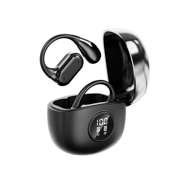 OEM Q17 Digital Display True Wireless Earphones OWS Ear Hook Sports Earbuds with ENC Call Noise Cancellation Waterproof