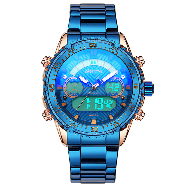STRYVE 8020 Top Brand Men Watches Fashion Business Quartz Watch Mens Chronograph Wrist Watch Clock Relogio Masculino