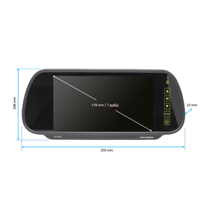 Moniteur de recul HD MM7002A avec capteur d'image AHD, caméra de recul pour voiture, fonction écran partagé, certifié IP68, aide au stationnement, conforme ROHS - Product Image 4