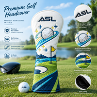 Sac de voyage portable ASL GOLF en PU imperméable, léger et durable, avec broderie complète, personnalisable, motif imprimé intégral