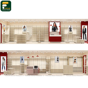 Étagère d'exposition de vêtements contemporaine, comptoir de vêtements, armoire à vêtements, meuble de magasin en verre - Product Image 6