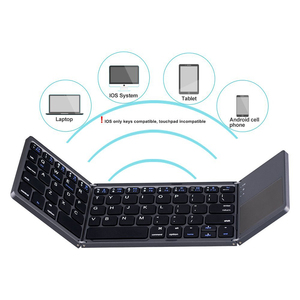 Mini Teclado Inteligente BT, Teclado Plegable Triple, Teclado Inalámbrico Portátil con Panel Táctil para <span class=keywords><strong>Apple</strong></span> - Product Image 4
