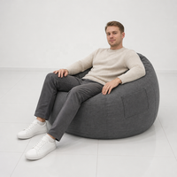 Fauteuil pouf gonflable moderne et imperméable pour salon et usage scolaire, utilisable comme chaise longue ou canapé