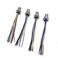 Connecteur circulaire codé A/B/C/D à 3/4/5/6/8/12 broches pour montage sur panneau frontal M8 M12 pour PCB