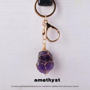 Gantungan Kunci kristal buatan tangan-liontin batu mentah kustom untuk toko hadiah Spiritual (harga grosir) - Product Image 4