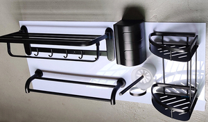 <span class=keywords><strong>Prix</strong></span> usine cinq pièces en acier inoxydable chauffé salle de bain pendentif ensemble deux <span class=keywords><strong>porte</strong></span>-serviettes <span class=keywords><strong>porte</strong></span>-papier toilette douche trépied toilette - Product Image 4