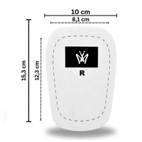 Mini protège-tibias vierges en plaque thermoplastique pour sublimation, à découpe facile et conception personnalisée, pour support de mollet de football à pressage à chaud