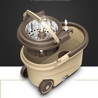 BNcompany Seau de vadrouille de nettoyage à 360 degrés Conception rotative pressée à la main avec roues