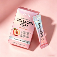 Collagène Peptide Liquide en Stick 5000mg Collagène Hydrolysé + Acide Hyaluronique + Biotine + Vitamine C, Favorise l'Élasticité et l'Éclat de la Peau