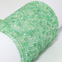 Perles rondes facettées en chrysoprase naturelle 3,2 mm