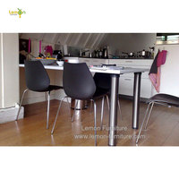 Chaise en plastique blanche sans bras, haute qualité, pieds métalliques, pour restaurant, livraison gratuite