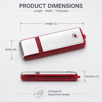 Clé USB 2.0 en aluminium avec cryptage, garantie de 3 ans - Vente directe usine, logo personnalisé, cadeau d'affaires, dropshipping
