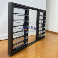 Fenêtres à persiennes en aluminium et verre de conception moderne Ouverture verticale avec poignée de verrouillage pour la ventilation de l'hôtel Confidentialité Anti-vol