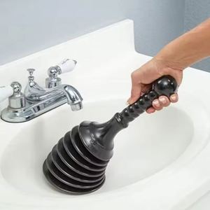 Déboucheur de toilettes accordéon noir avec plateau de rangement noir pour le nettoyage des toilettes - Product Image 2
