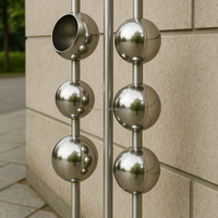 Boules creuses en acier inoxydable poli AISI316 standard de 300 mm, grandes boules miroir pour la décoration de jardin