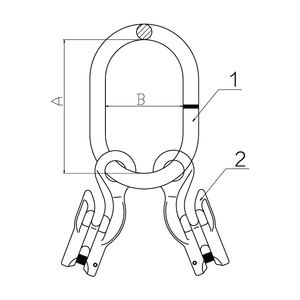 HIDEA G100 Master <span class=keywords><strong>Link</strong></span> con doble gancho de agarre WLL de 2t a 14t, eslabón maestro de cadena de acero forjado para encortocadena en elevación con grúas - Product Image 3