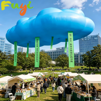 Modèle de nuage gonflable géant personnalisé de haute qualité, ballon nuage coloré gonflable pour la décoration de scène d'événements en plein air