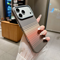 Étui de téléphone portable de luxe en polycarbonate rigide à motif fibre de carbone magnétique pour iPhone 18 17 16 15 14 13 Pro Max