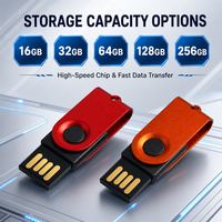 Clé USB 2.0 pivotante personnalisée avec logo, 32 Go, clé mémoire rotative, cadeau d'entreprise, nouvelle, cryptée, garantie 3 ans, épreuve de conception gratuite