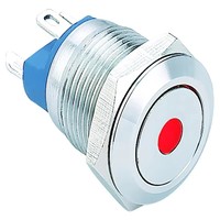 ELEWIND Interrupteur à bouton-poussoir momentané en métal de 12 mm 1NO en acier inoxydable avec voyant LED (PM121F-10D/J/R/12V/S) IP65