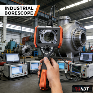 Endoscope industriel polyvalent avec double vue latérale directe, sonde de 6 mm, éclairage par fibre optique pour la vérification des moteurs de voiture - Product Image 1