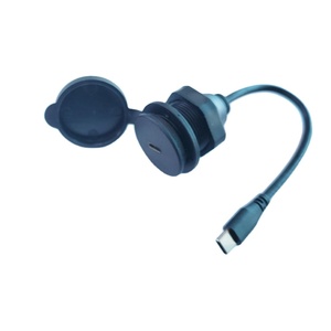 PE loại C thẳng nữ để nam ổ cắm với bìa & Dây phiên bản 3.0/3.2 phía trước gắn lá chắn ổ cắm - Product Image 1