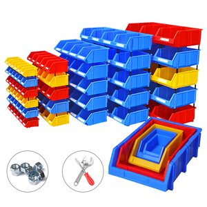 Plastic organizer shelf bin stackable shelf rack bin divisible storage bins for shelves