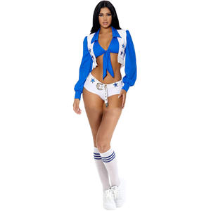 Traje de <span class=keywords><strong>estrella</strong></span> sexy para mujer, chaleco de manga larga, correa de Baile Caliente para fútbol, Baby Club, trajes inspirados en personajes de Anime, Halloween, 2017 - Product Image 3
