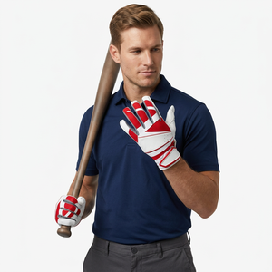 Guantes de Béisbol de Cuero Transpirables con Cierre de Velcro, Logotipo Personalizado, Agarre Deportivo para Entrenamiento - Product Image 3