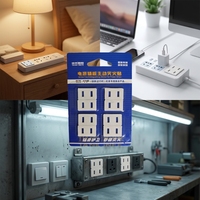 Autocollant microcapsule anti-incendie actif, compatible avec les prises US/EU/AU, alertes thermiques à réponse active, montage rapide