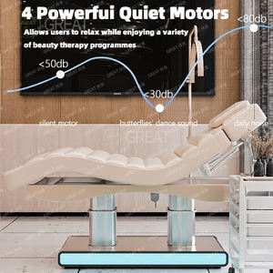Tailandés portátil profesional Spa columna vertebral belleza cama Headspa 4 motores eléctrico térmico masaje Facial mesas cama para esteticista - Product Image 4