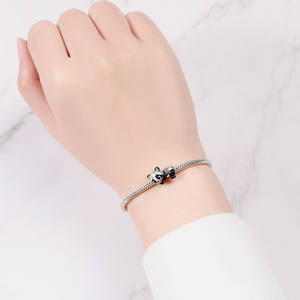 Nouveau style de breloques en cuivre plaqué argent pour bracelets de bijoux DIY, série animale : Panda, Raton Laveur, Koala, Éléphant - Product Image 5