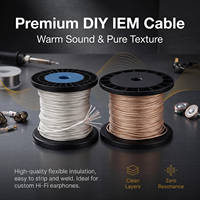 Premium DIY Kulaklık Ham Kablosu, Esnek İzolasyon Kolay Soyma ve Kaynaklama, Özel Hi-Fi Kulaklıklar için Sıcak Saf Ses Toplu Makara OEM