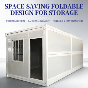 Maison conteneur pliable en acier, moderne, préfabriquée, portable, mini, modulaire, économique, avec design extensible, pour usage hôtelier ou comme salon. - Product Image 2