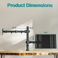 Support double moniteur en fer plastifié de haute qualité, durable, excellent, nouvelles arrivées, disponible immédiatement, pour la maison et le bureau