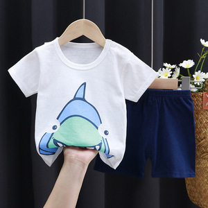 2021 nuovi pantaloncini a maniche corte per bambini estivi set T-shirt in cotone uomo e donna bambino bambini piccoli e medi - Product Image 5