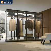 Kelen 2026 Armoire de luxe pour chambre à coucher, designs d'armoires walk-in, armoire sur mesure avec structure