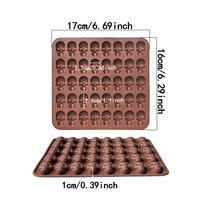 Moule de cuisson en silicone 40 cavités en forme de crâne pour chocolat, bonbons et gâteaux, compatible four, modèle 40th Company Skulls 676