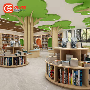 Пользовательские Модульные Стеллажи книжные полки слайд библиотека дерево школьная библиотека книжная полка для розничного книжного магазина - Product Image 2