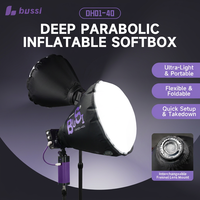 Boîte à lumière parabolique gonflable 40cm 60cm, diffuseur d'air portable, lumière douce pliable pour flash