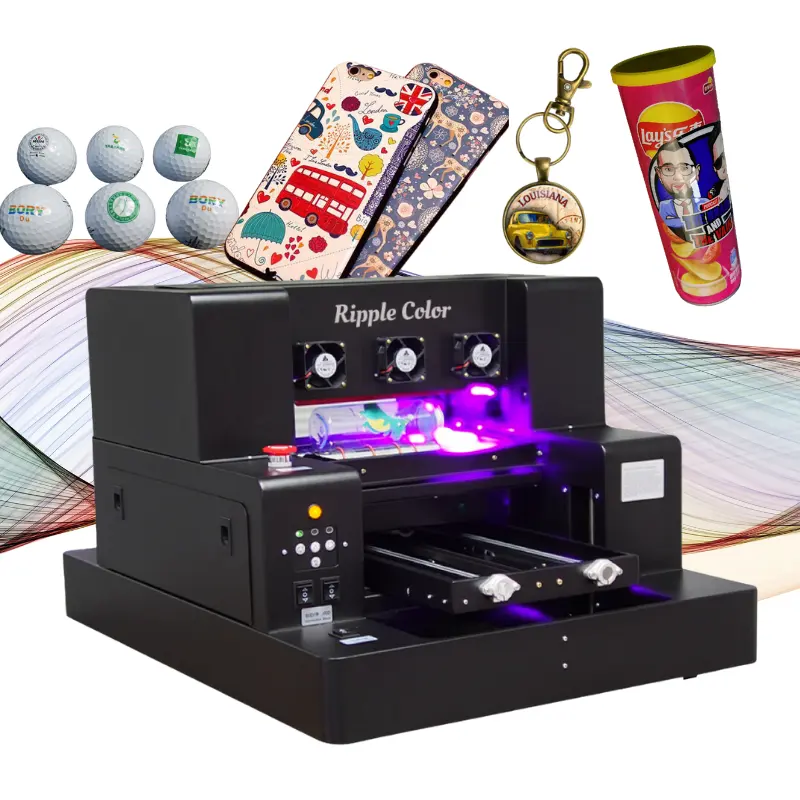 Impresora promocional de color ondulado OEM precio bajo UV lámpara LED impresora A3 UV DFT a la venta
