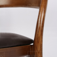 Vente en gros de tabouret de bar de comptoir à cadre de pieds en bois nordique avec siège en cuir PU pour la cuisine, le bar et le café à domicile