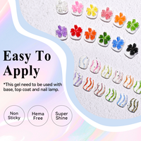HONEY GIRL 12 Couleurs Gel Semi-Solide pour Nail Art, Poudre Effet Miroir, sans Résidu, pour Moulage, Sculpture, Gravure et Finition, Soak Off