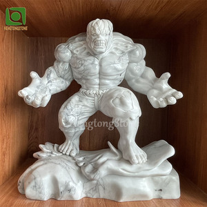 Mármol Natural Tallado Oficina Habitación Decoración <span class=keywords><strong>Hulk</strong></span> Película Personajes Escultura - Product Image 2