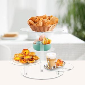 Rak kue akrilik Multi lapisan transparan, rak kue wisuda pernikahan, mudah dibongkar, tampilan meja makanan penutup, penyimpanan berdiri - Product Image 2