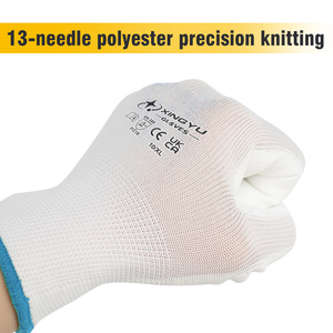 Guantes de Trabajo Recubiertos de <span class=keywords><strong>PU</strong></span> XINGYU EN388 con Logotipo Personalizado, Guantes de Seguridad para Limpieza del Hogar, Jardinería y Trabajo, Guantes de Trabajo Recubiertos de Poliéster y <span class=keywords><strong>PU</strong></span> - Product Image 5