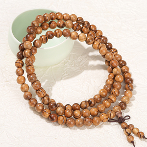 JD Pulsera de cuentas de agarwood de 8 mm, estilo <span class=keywords><strong>maratha</strong></span> budista, con talismán y cuentas de rosario, unisex, multicapa, de moda - Product Image 4